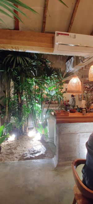 Beautiful bar at the far wall at KAIME in Medellin