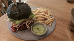 The chicken burger, at KAIME in Medellin