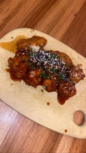 Great cauliflower wings  at KAIME in Medellin