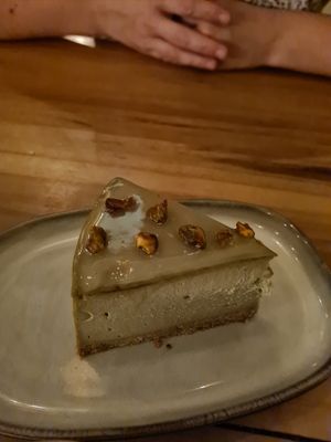 pistacio tart at KAIME in Medellin
