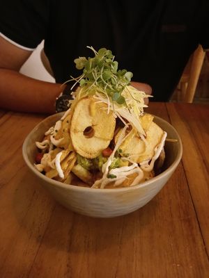 Bowl de papas, 10/10
Papas en espiral, vegetales, guacamole y mango at KAIME in Medellin