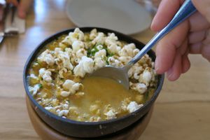 Corn soup at KAIME in Medellin