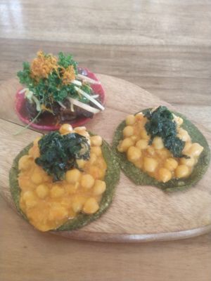 Tacos Verde y Rojo at KAIME in Medellin