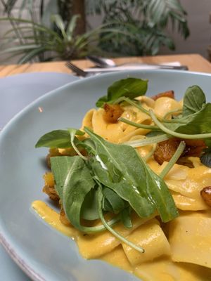 Noodle dish at KAIME in Medellin