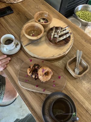 Coconut and chocolate donut — churros  at KAIME in Medellin
