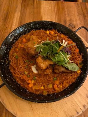 Noodle casserole at KAIME in Medellin