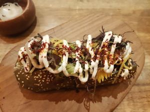 Great hot dog, not the intense sausage flavour that some might expect, that why I liked it. at KAIME in Medellin