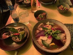 Vegan pho and kimchi    at Boa-Bao in Lisbon