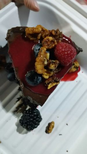 Delicious chocolate cake.  Vegan, gluten free at Farm Provisions in Prescott