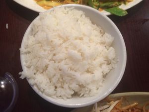 Steamed rice  at Flavors of Asia in Rochester