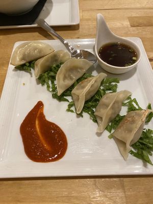 Vegan dumplings  at Green Elephant Vegetarian Bistro in Portland