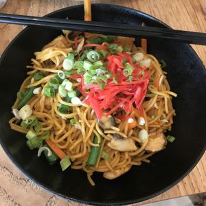 Yakisoba special at Green Elephant Vegetarian Bistro in Portland