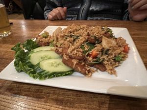 Fried rice with spare ribz   at Green Elephant Vegetarian Bistro in Portland
