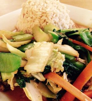 Stir-fry Asian vegetable and tofu at Green Elephant Vegetarian Bistro in Portland