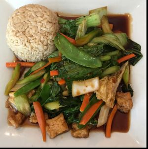 vegetable and tofu stir fry  at Green Elephant Vegetarian Bistro in Portland