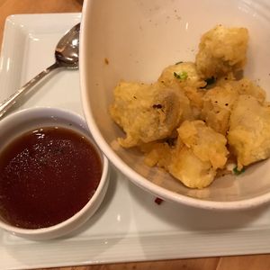 tempura oyster mushrooms  at Green Elephant Vegetarian Bistro in Portland