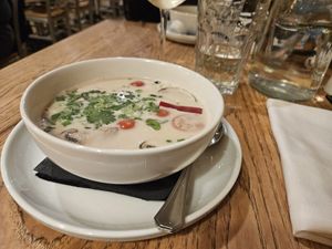 Cocos soup at Green Elephant Vegetarian Bistro in Portland