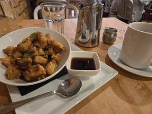 Fried local mushrooms appetizer at Green Elephant Vegetarian Bistro in Portland