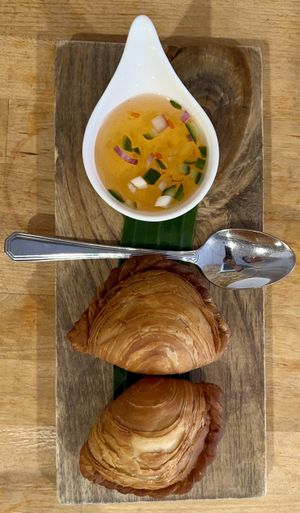 Curry puffs  at Green Elephant Vegetarian Bistro in Portland