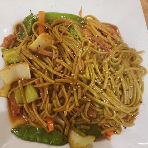 Spinach Noodles at Green Elephant Vegetarian Bistro in Portland