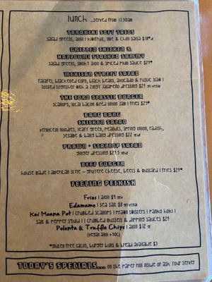 Lunch (also specials board) at Six Forty Six in Whangamata