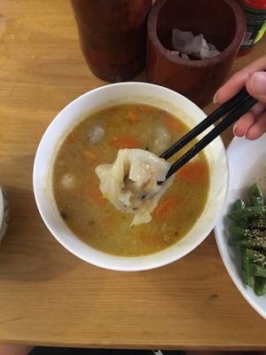 Dumpling soup at Quan Chay Hoa in Hoi An