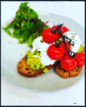 Sourdough Avocado on toast with a fresh chilli and lime dressing at Tom Foolery Coffee Company in Shoreham-by-sea