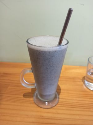 Black sesame banana nutmilk at DACO in Kaohsiung