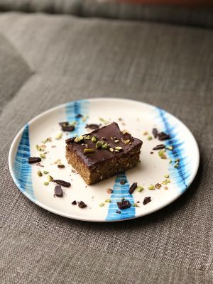 Vegan matcha brownie!  at Willem-Pie Bakery in Amsterdam