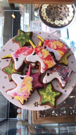 Unicorn cookies at Willem-Pie Bakery in Amsterdam