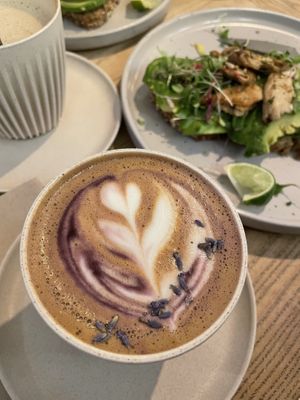Lavender coffe   at Religion Coffee in Madrid