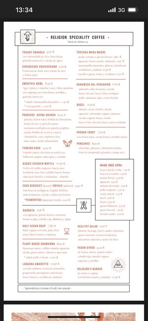   at Religion Coffee in Madrid