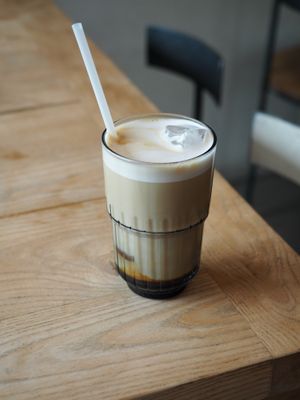 Iced Latte at Religion Coffee in Madrid