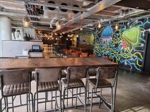 Large space inside at BrewDog in Brussels