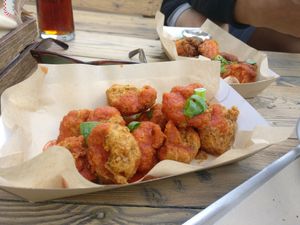 Buffalo cauliflower (spicy!) at BrewDog in Brussels