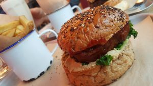 Hail Seitan vegan Burger at BrewDog in Brussels