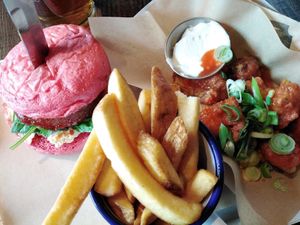Hail seitan + cauliflower wings at BrewDog in Brussels