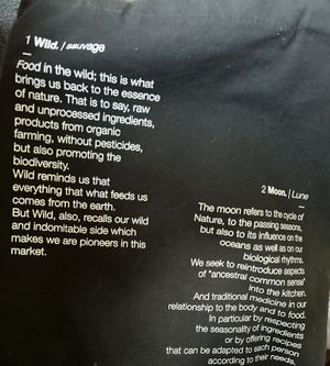 Back of the tote bag  at Wild & The Moon - Amelot in Paris