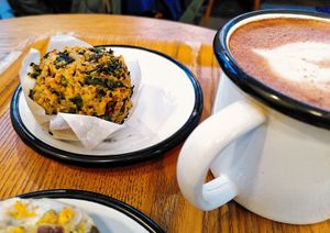 Greek Muffin + Macaccino at Wild & The Moon - Amelot in Paris