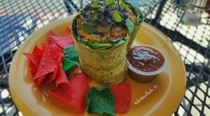 Blackened Mushroom Wrap  at The Secret Spot in Huntington Beach