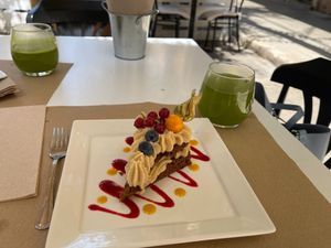 Scrumptious carrot cake  at Sabores de Sandra in Mallorca