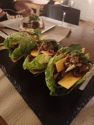 Incredibly tacos a little bit spicy at Sabores de Sandra in Mallorca