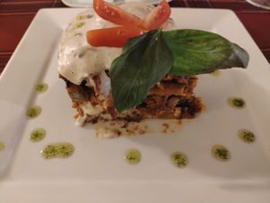 Lasagna at Sabores de Sandra in Mallorca