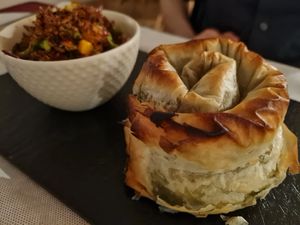Spanakopita at Sabores de Sandra in Mallorca