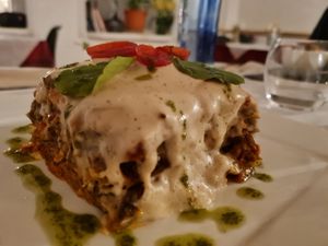 Lasagna at Sabores de Sandra in Mallorca