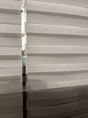 The roller blinds concealing all the mess  at Sabores de Sandra in Mallorca