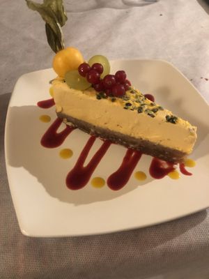 Passion fruit raw cake  at Sabores de Sandra in Mallorca