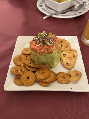 vegan tartar  at Sabores de Sandra in Mallorca