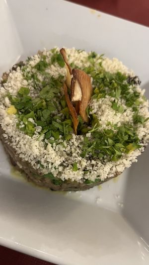 Mushroom and broccoli risotto   at Sabores de Sandra in Mallorca