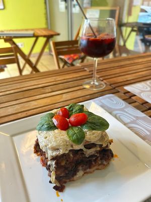 Lasagne at Sabores de Sandra in Mallorca